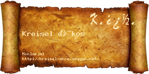 Kreisel Ákos névjegykártya